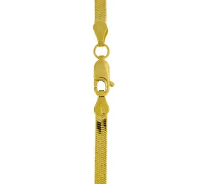14k Yellow Gold 3mm Silky Herringbone Bracelet Anklet Choker Necklace Pendant Chain