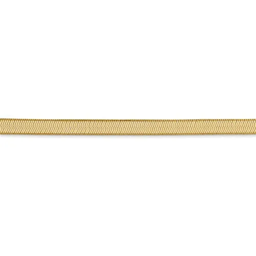 14k Yellow Gold 4mm Silky Herringbone Bracelet Necklace Anklet Choker Pendant Chain