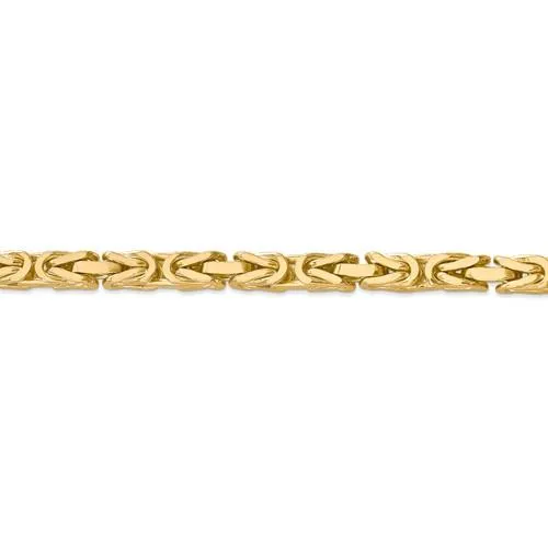 14K Yellow Gold 5.25mm Byzantine Bracelet Anklet Necklace Choker Pendant Chain