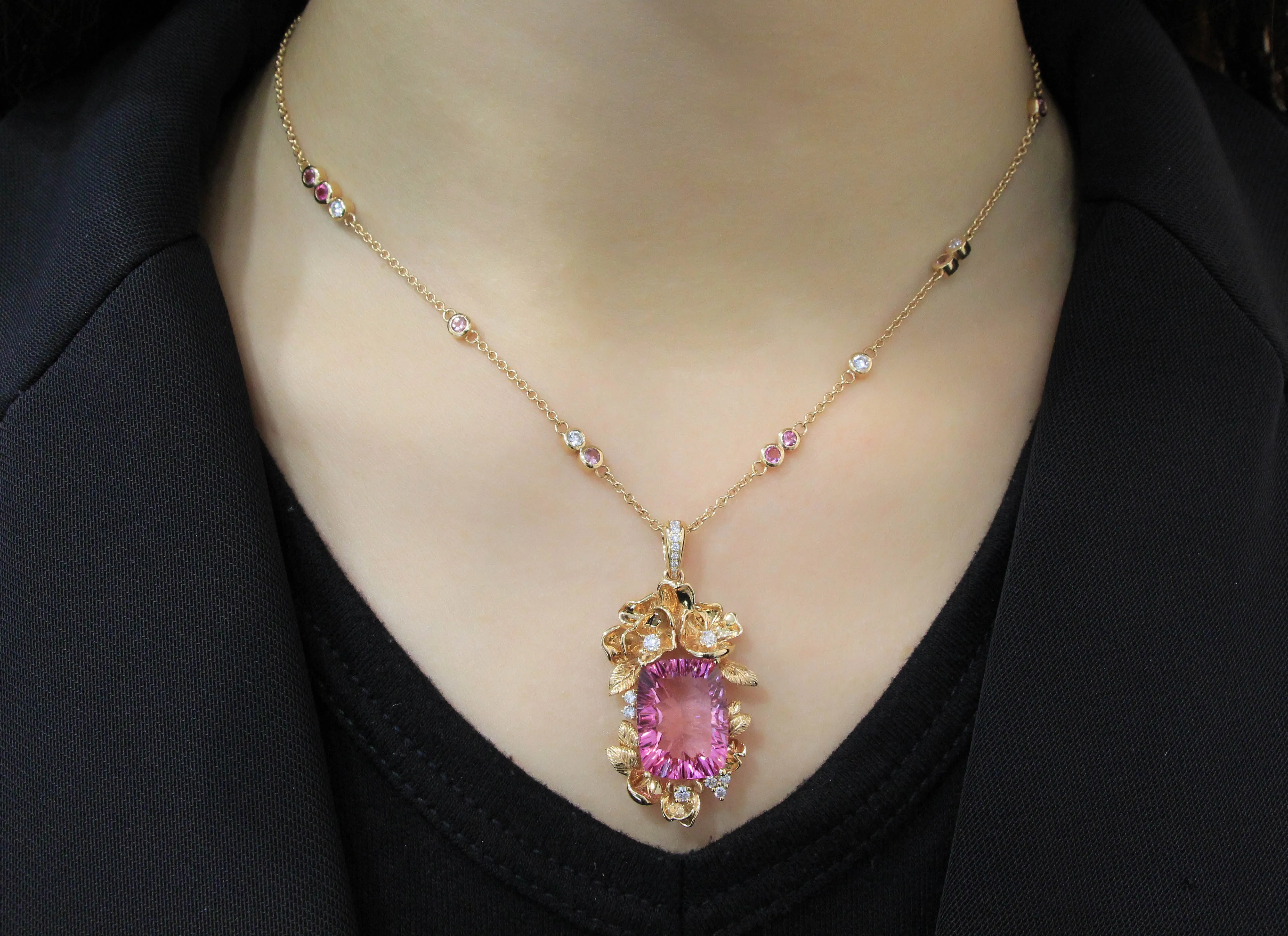 18K Gold Topaz Necklace