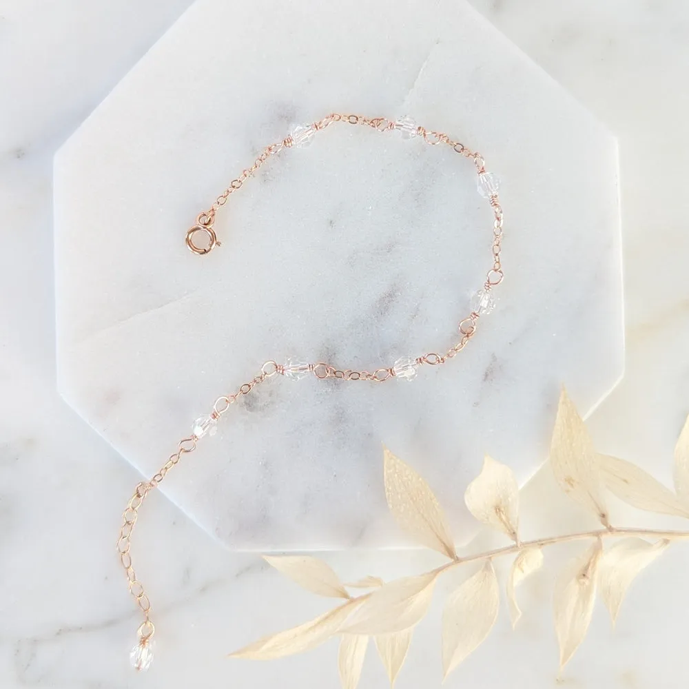 CASEY Crystal Link Bridal Bracelet