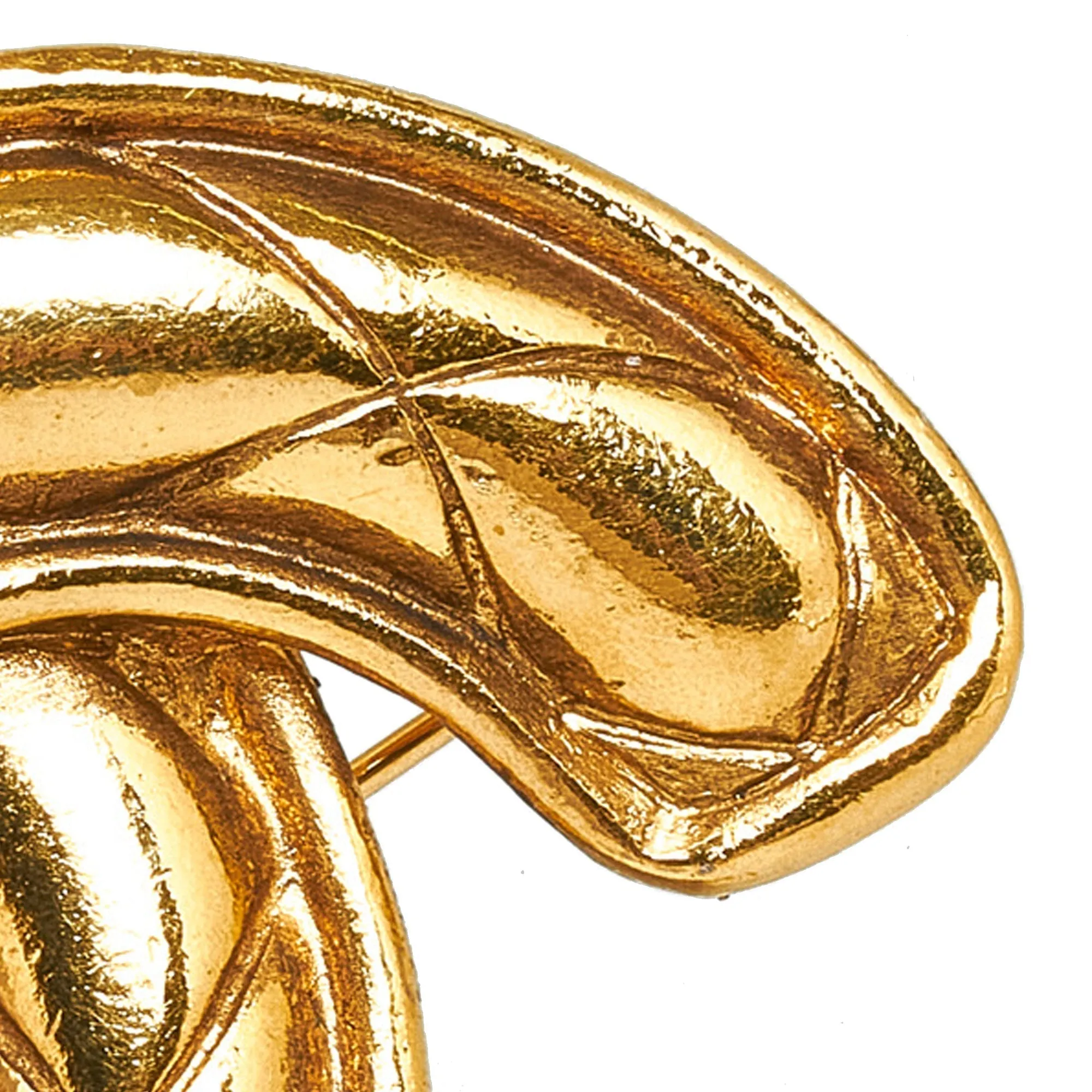 CHANEL CC Quilted Brooch Costume Brooch