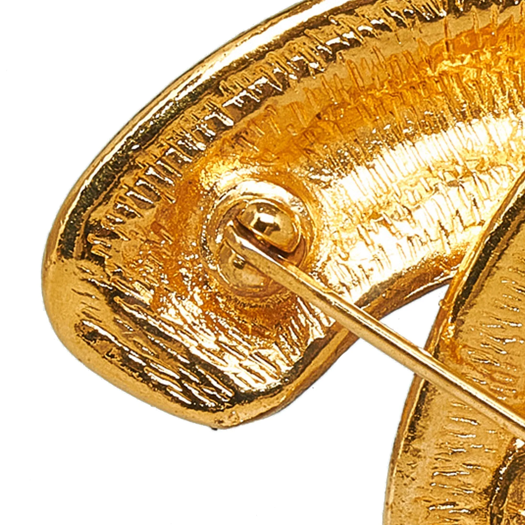 CHANEL CC Quilted Brooch Costume Brooch