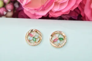 Elegant Rose Gold Studs: Sparkle for Women