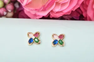 Elegant Rose Gold Studs: Sparkle, Style, Grace
