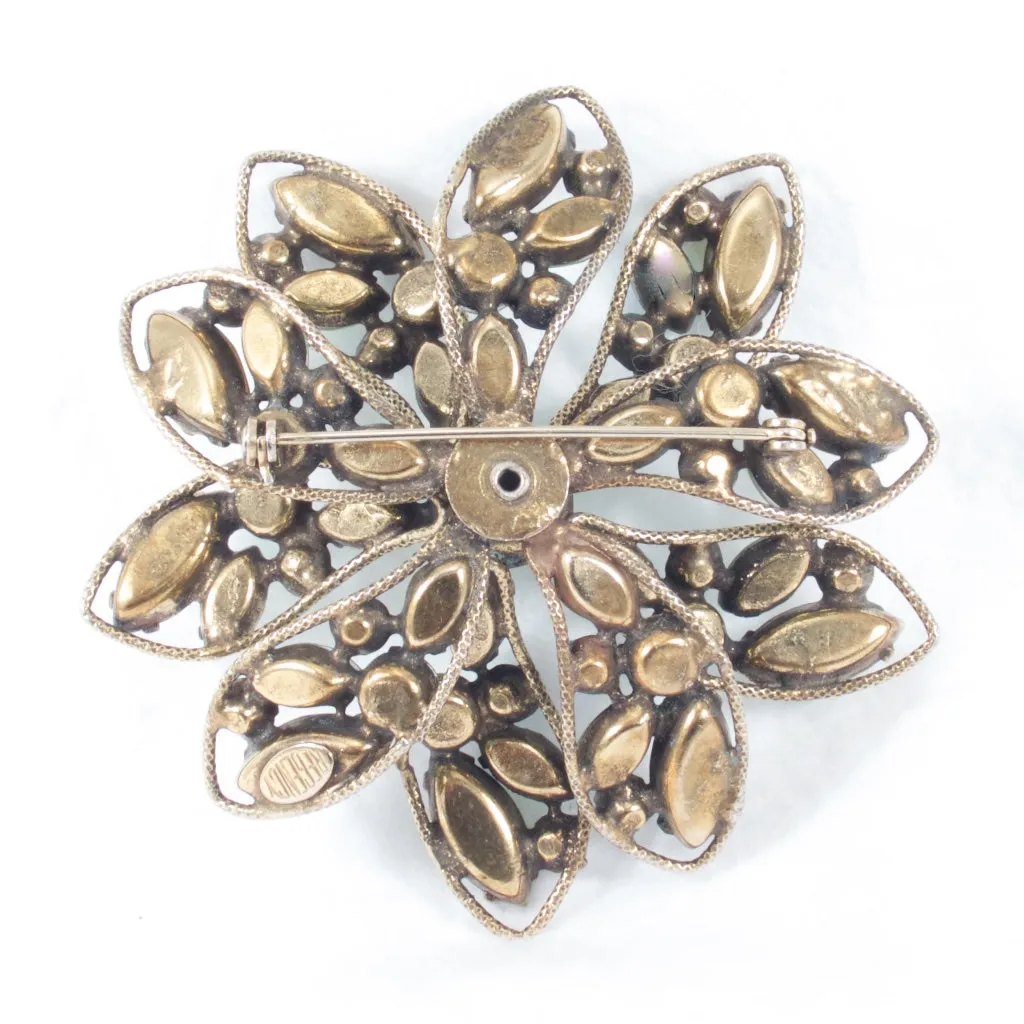 Green Flower Regency Brooch