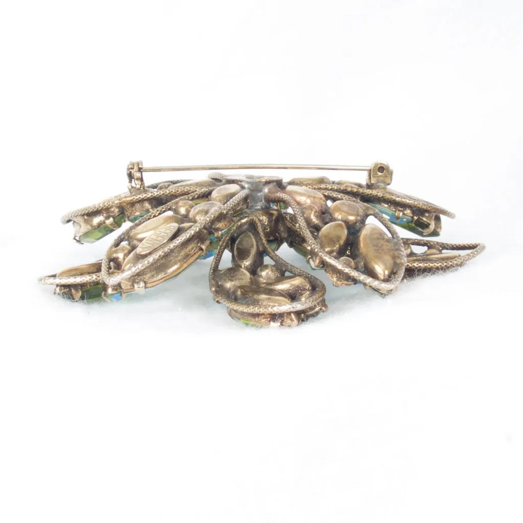 Green Flower Regency Brooch