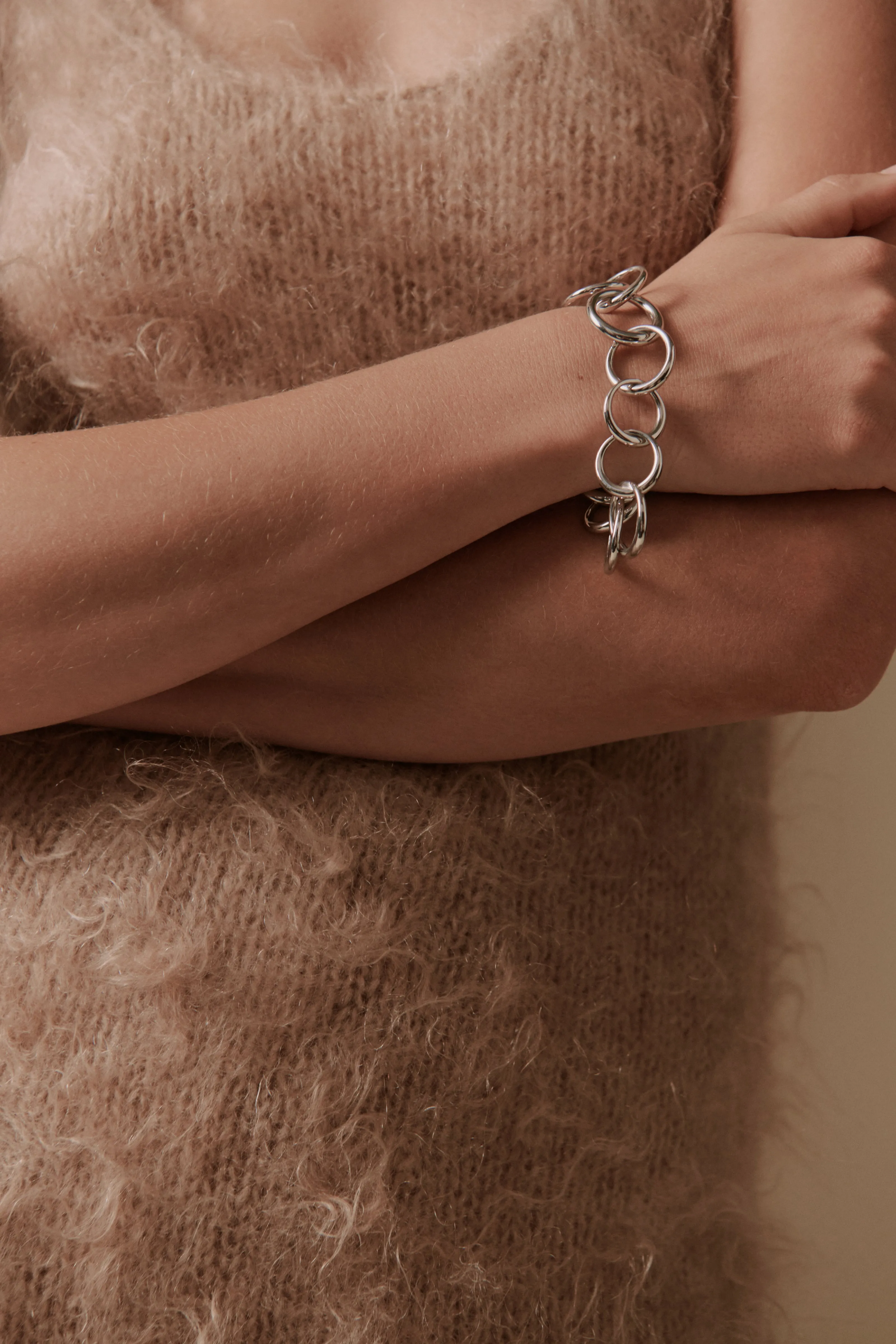 Indy Circle Link Bracelet 925 Recycled Sterling Silver
