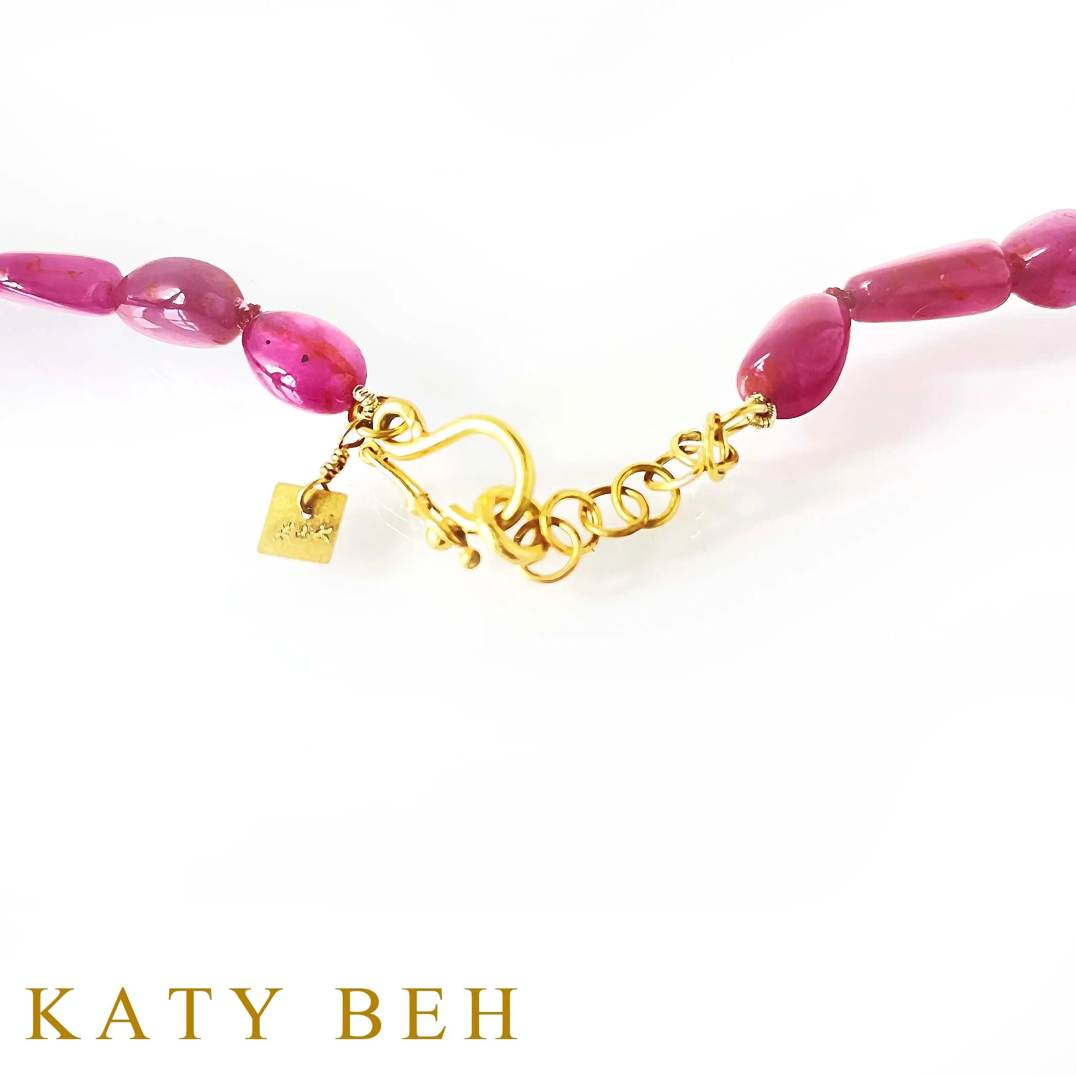 Irena Pink Sapphire, Diamond and Peruvian Opal Necklace