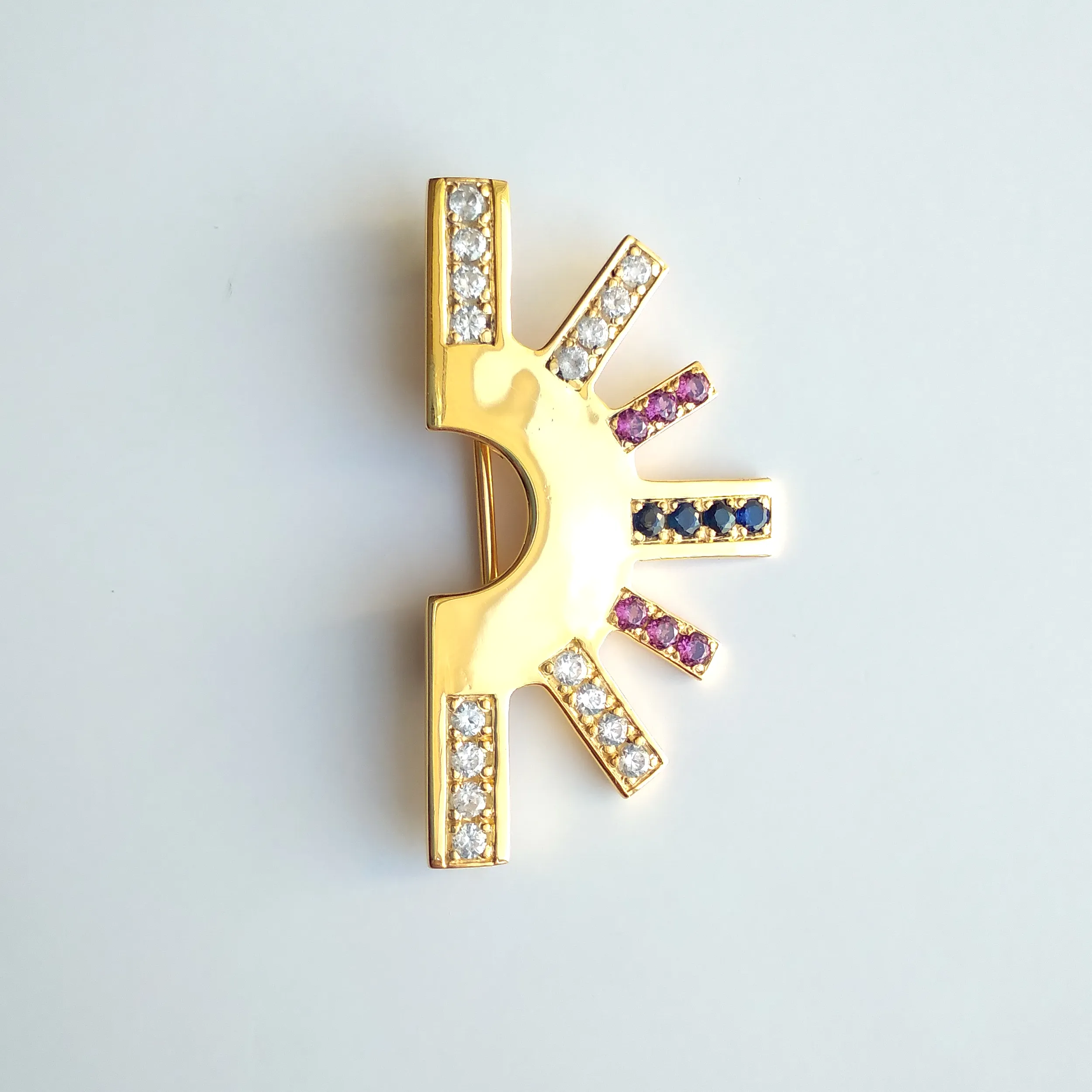 Jeweled Araw Brooch Pin