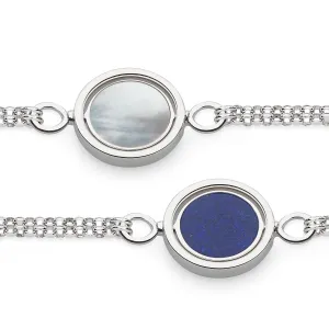 Kit Heath Revival Eclipse Equinox Lapis & Mother of Pearl Spinner Bracelet