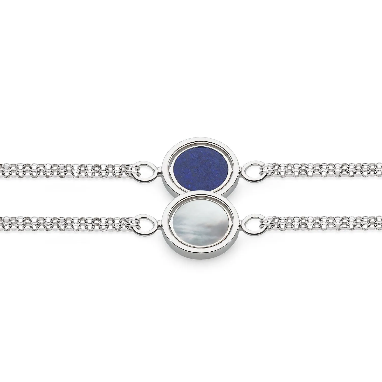 Kit Heath Revival Eclipse Equinox Lapis & Mother of Pearl Spinner Bracelet