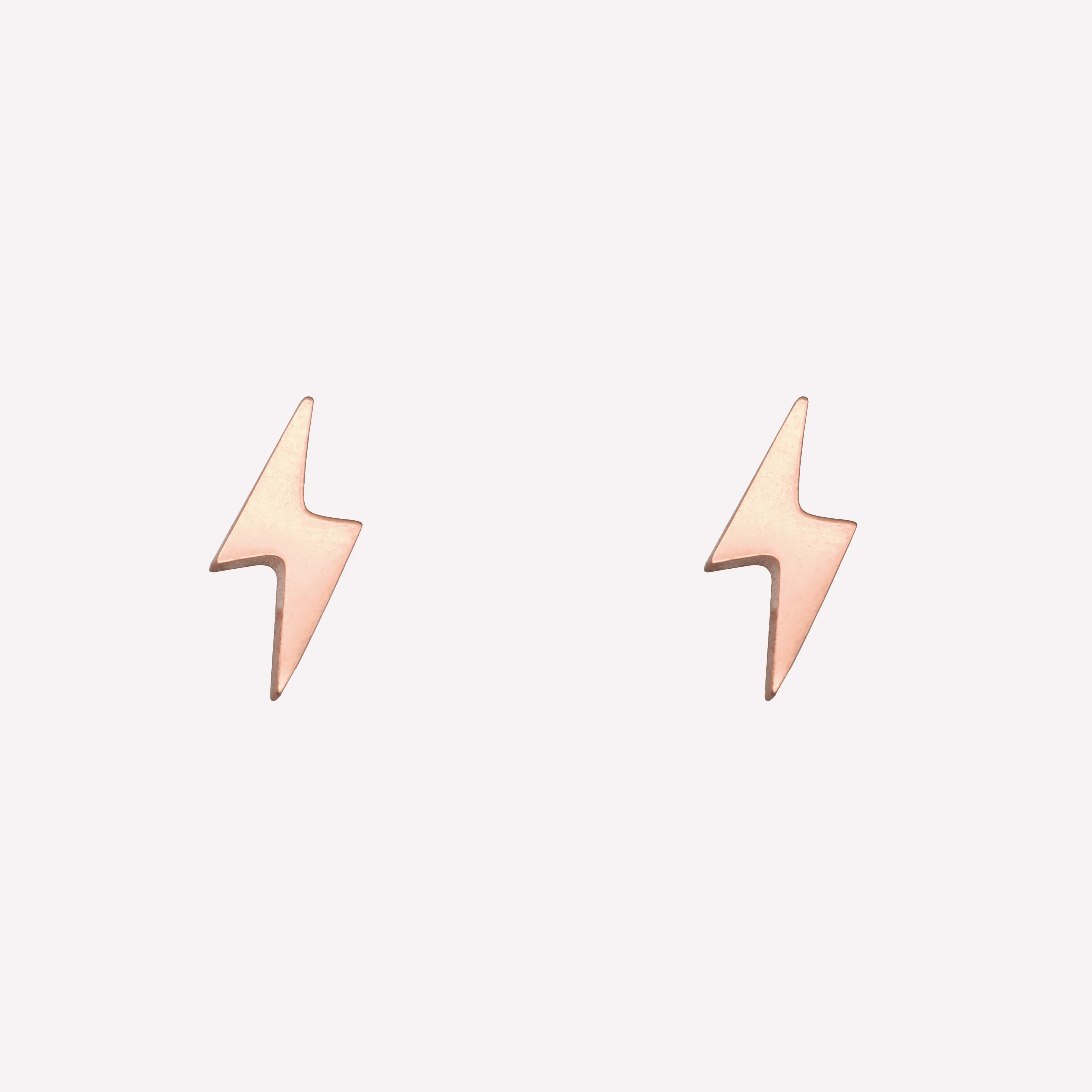 LIGHTNING BOLT STUD EARRINGS IN ROSE GOLD
