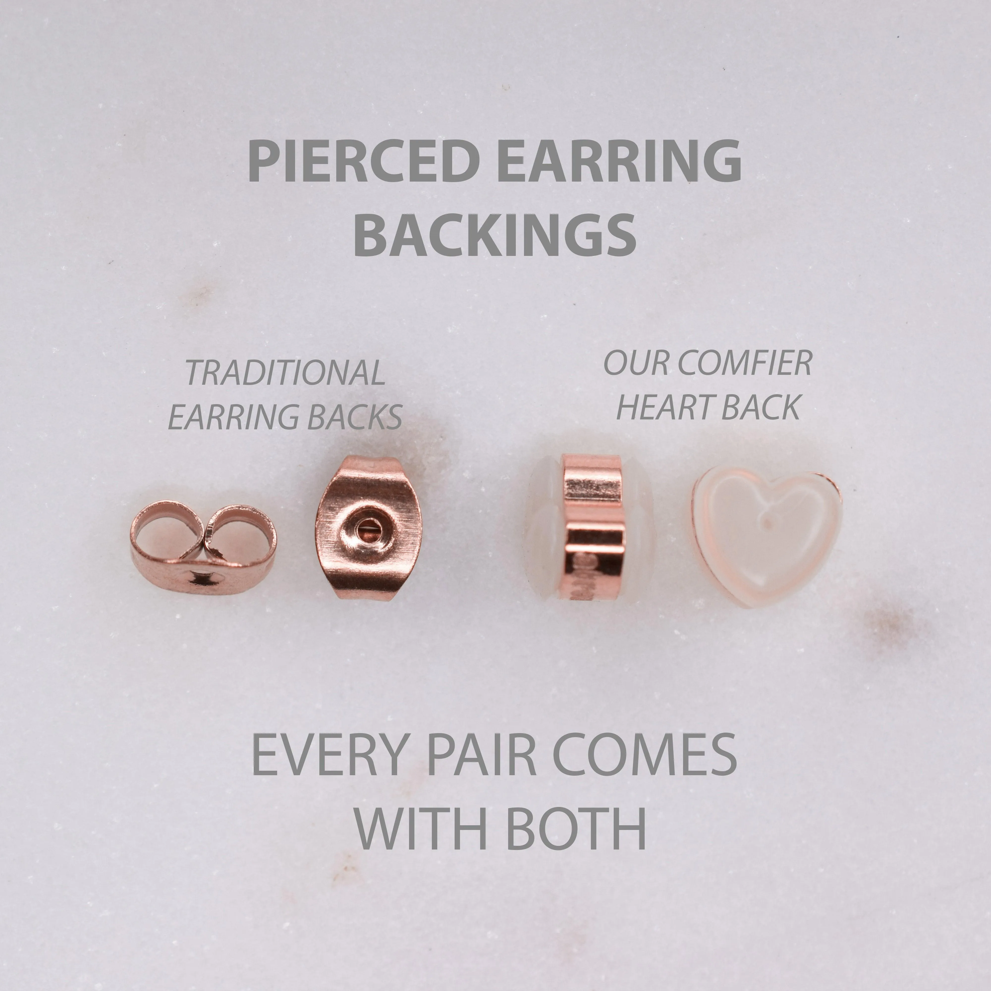 LIGHTNING BOLT STUD EARRINGS IN ROSE GOLD
