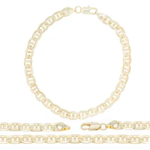 Mariner Chain Anklet 14K Gold Filled 7 mm Jewelry Women 9.5"