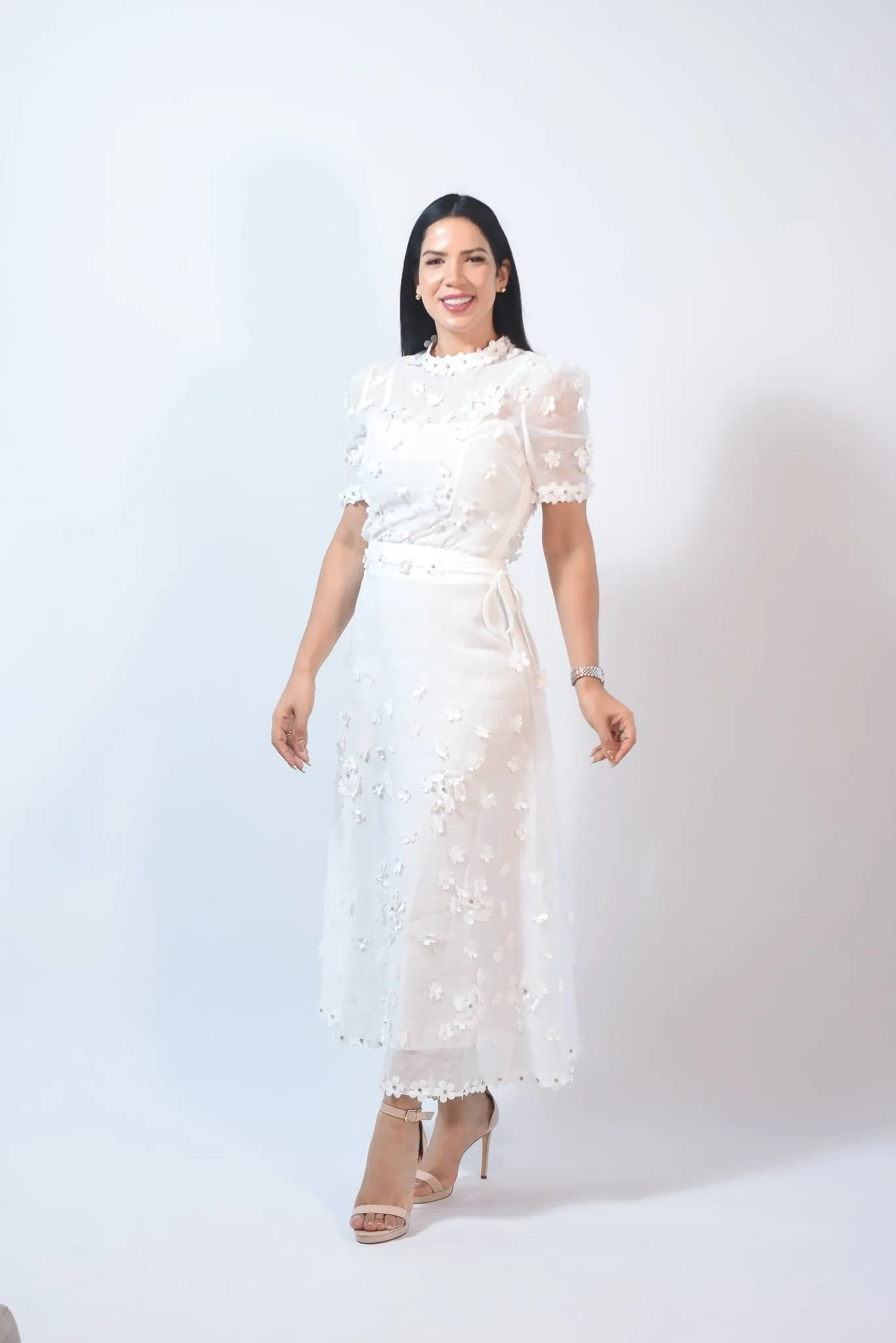 My Unique Flower Blouse White