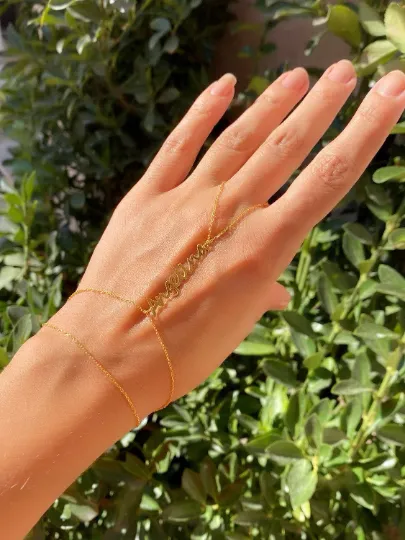 Name Hand Chain Bracelet