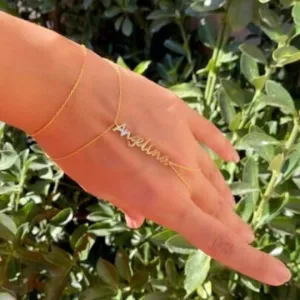 Name Hand Chain Bracelet