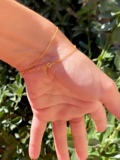 Name Hand Chain Bracelet
