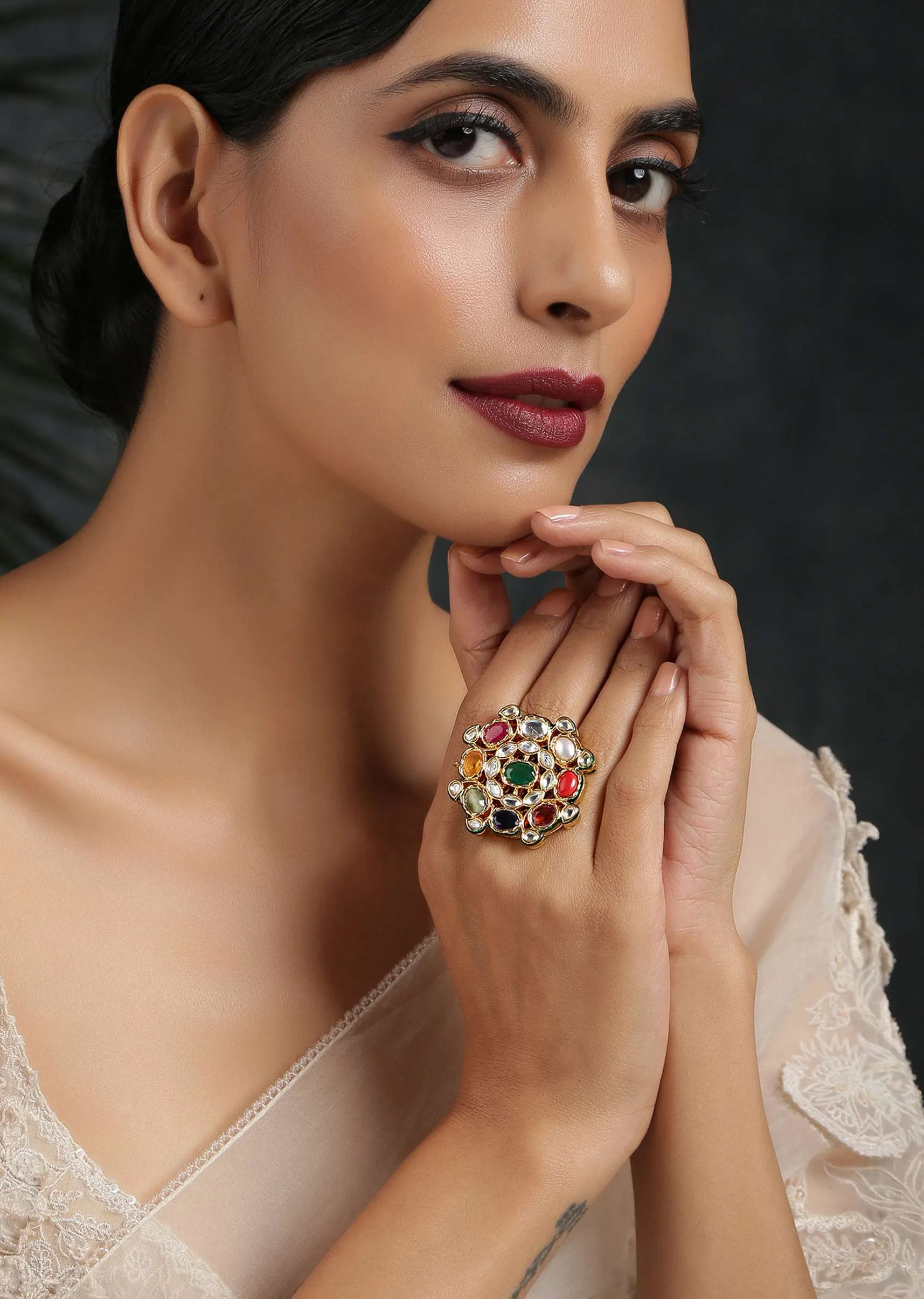 Navratana Polki Ring