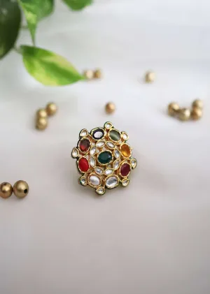 Navratana Polki Ring Navratana Polki Ring
