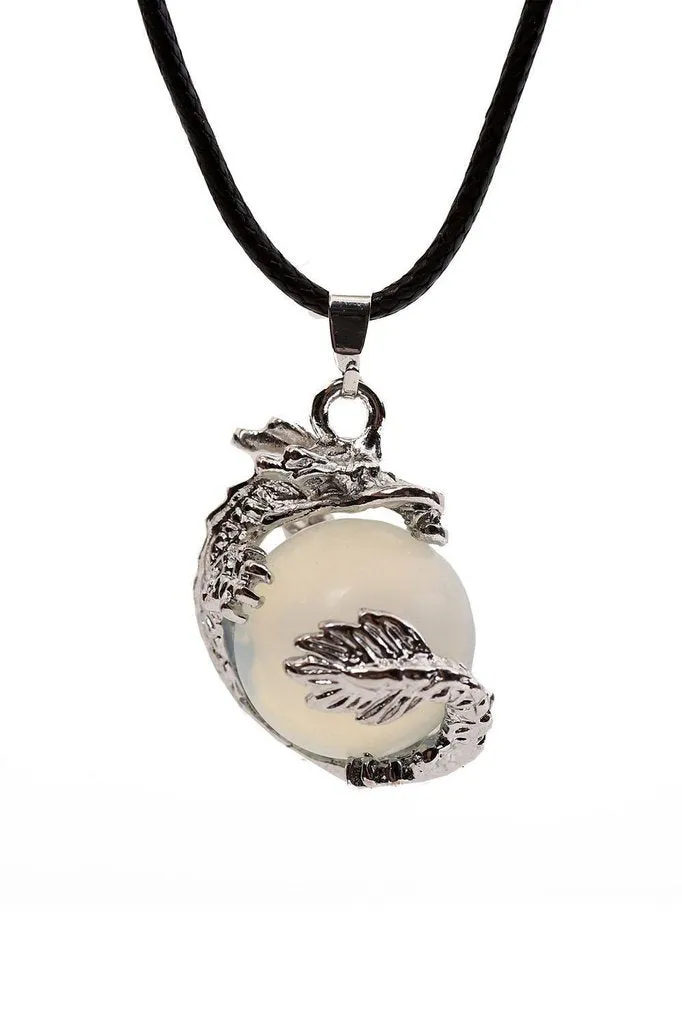 Opal Dragon Necklace