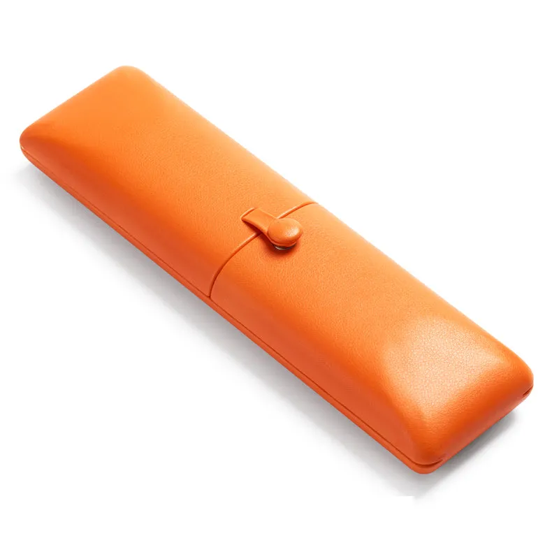 Orange PU leather ring bracelet necklace jewelry box set H139