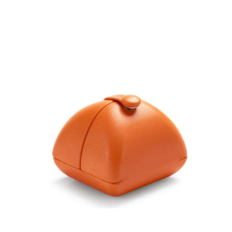 Orange PU leather ring bracelet necklace jewelry box set H139