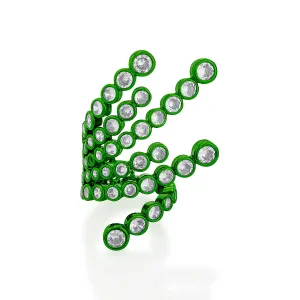 Parakeet Green Wrap Cocktail Ring
