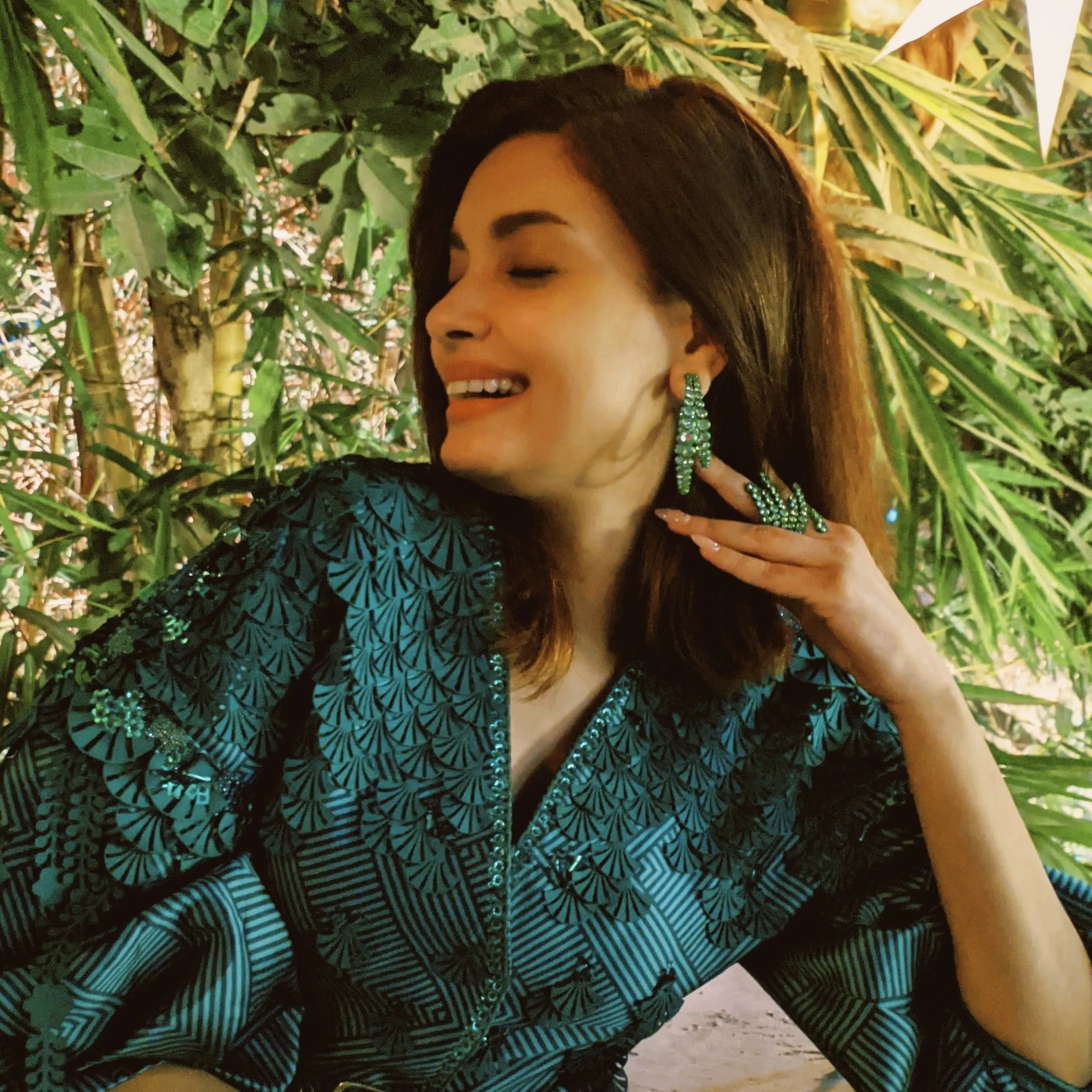 Parakeet Green Wrap Cocktail Ring