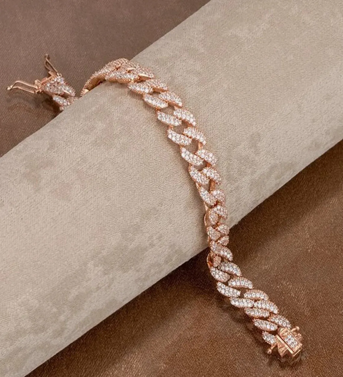 Pave Miami Cuban Chain Bracelet