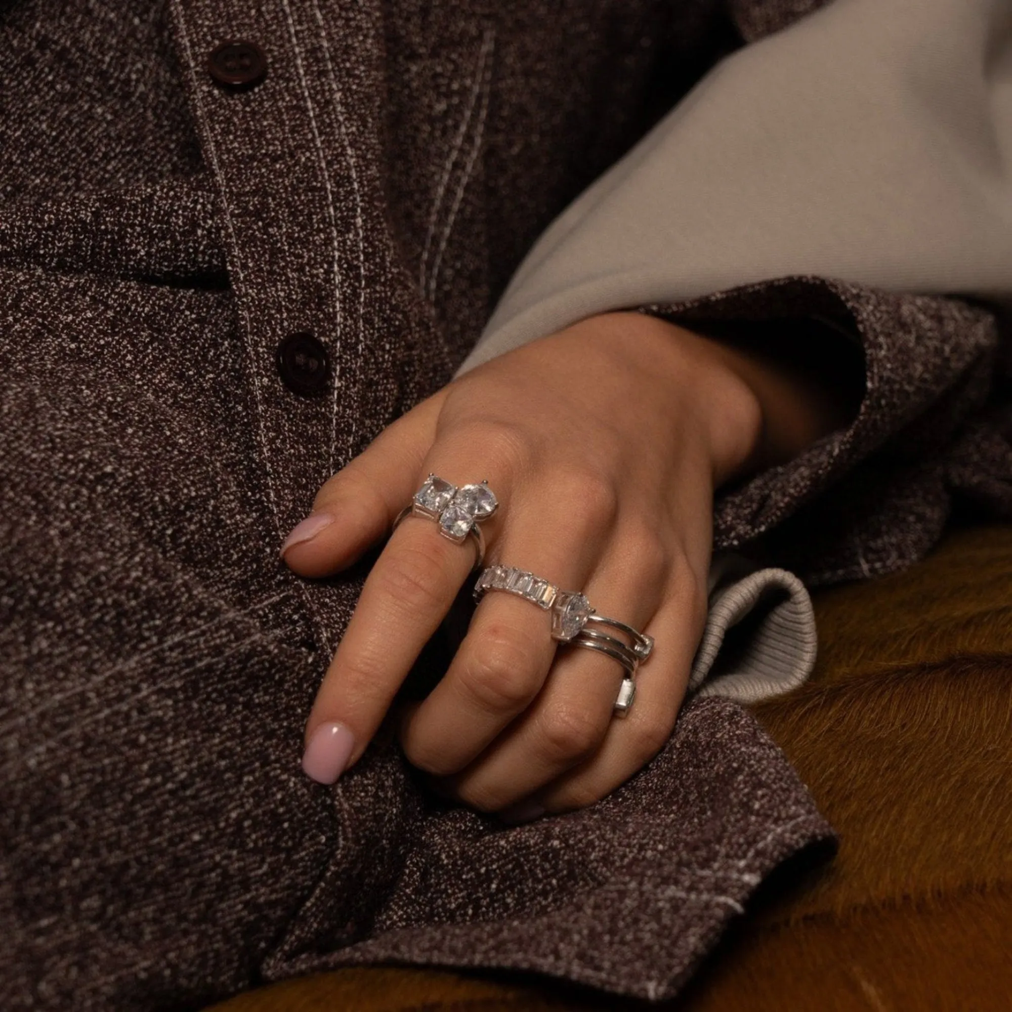 Three Stone Cocktail Ring