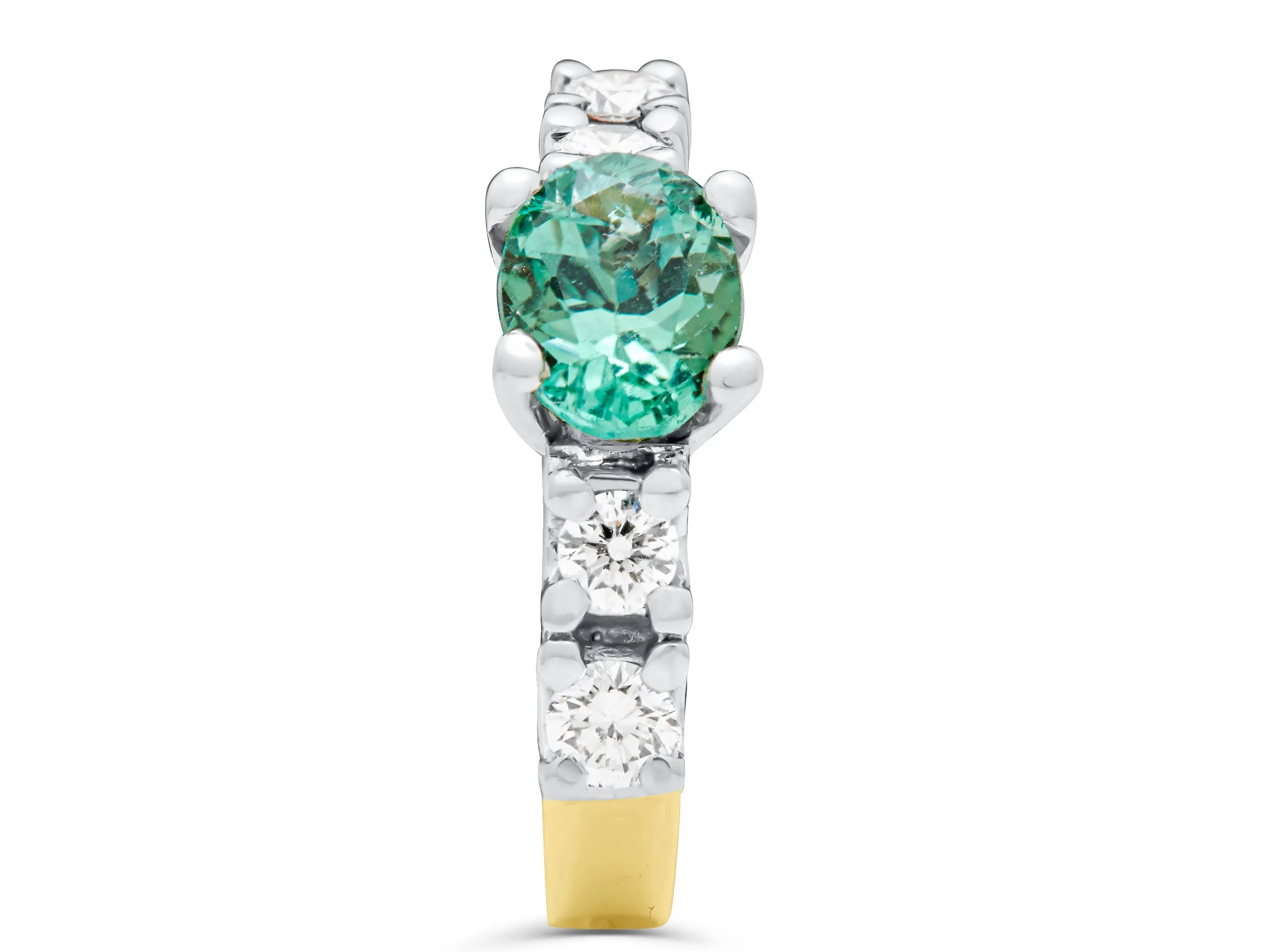 Tourmaline Platinum & Gold Ring