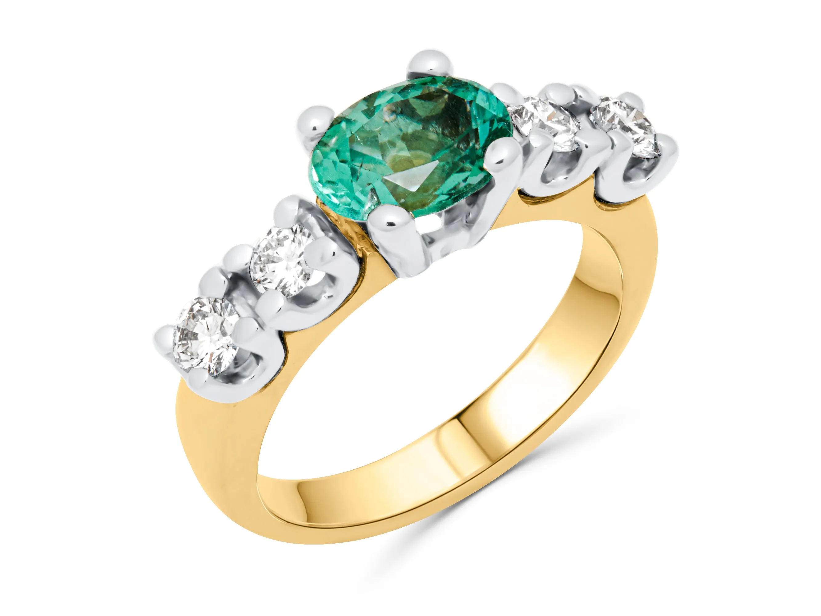 Tourmaline Platinum & Gold Ring