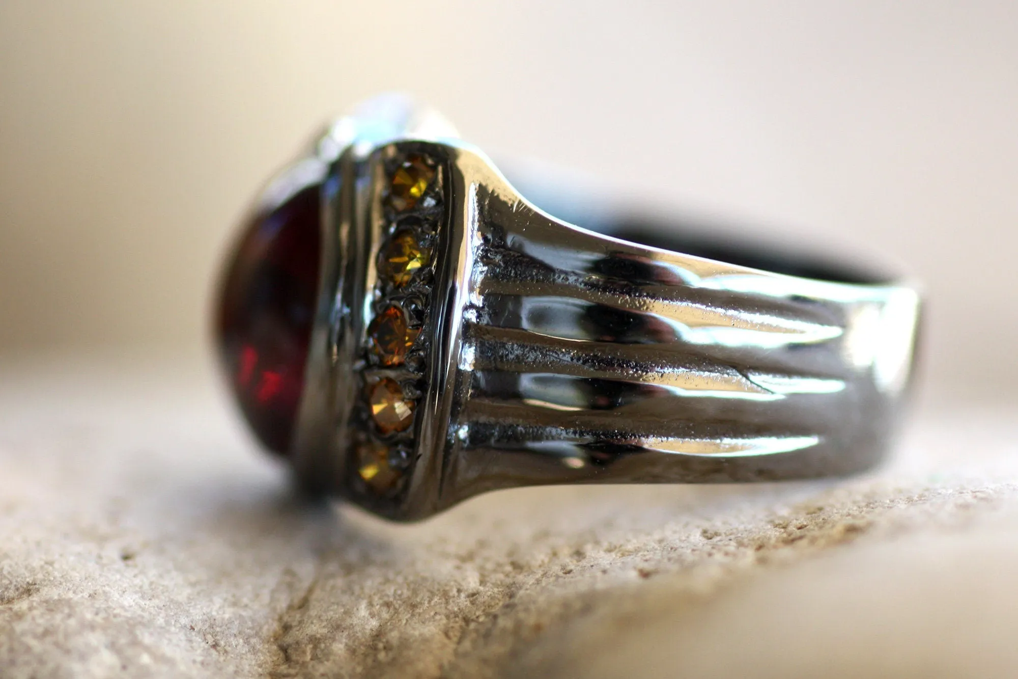 Tourmaline Sapphire and Ruby ring