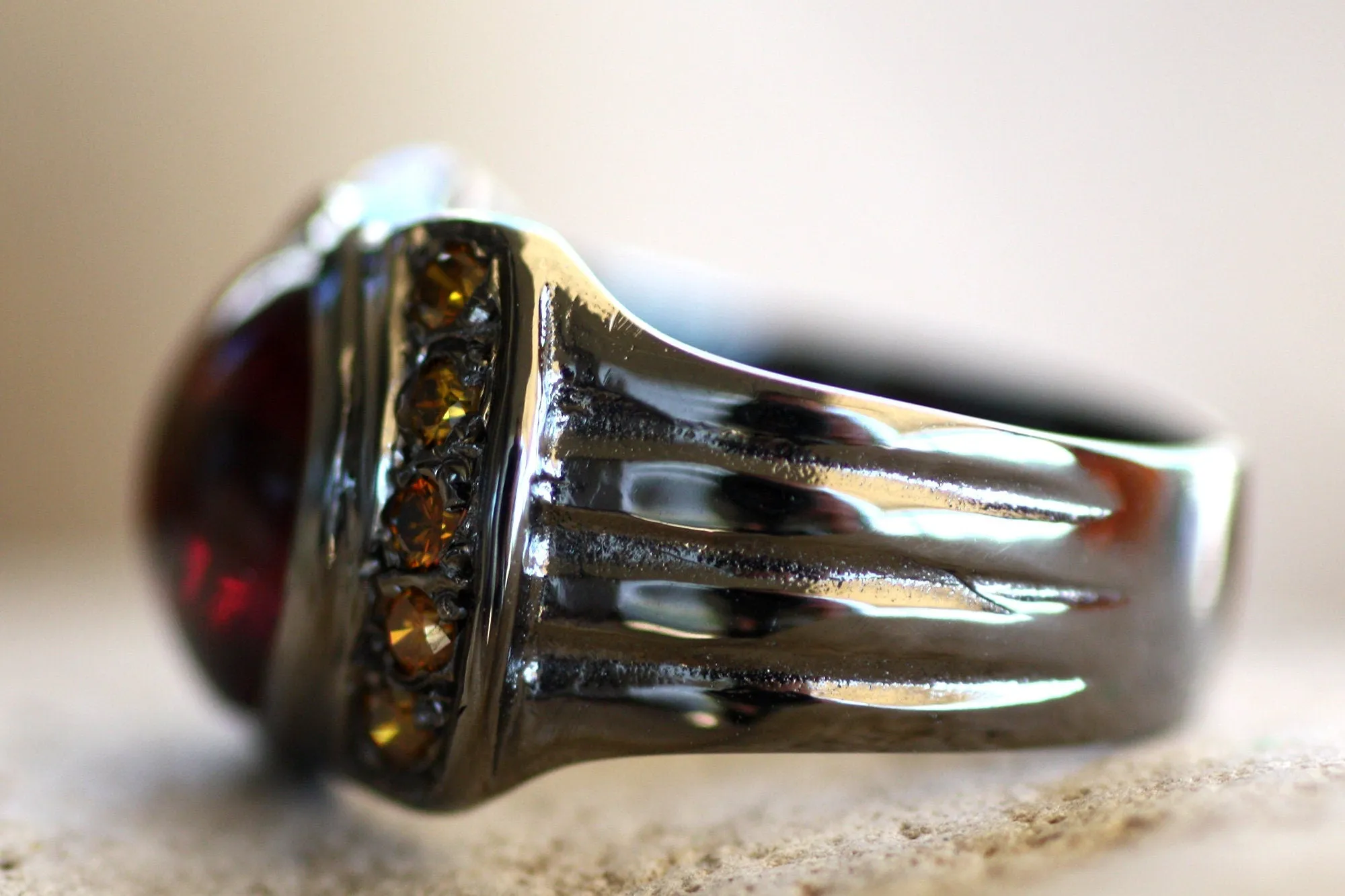 Tourmaline Sapphire and Ruby ring