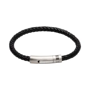 Unique & Co Black Leather Bracelet B442BL