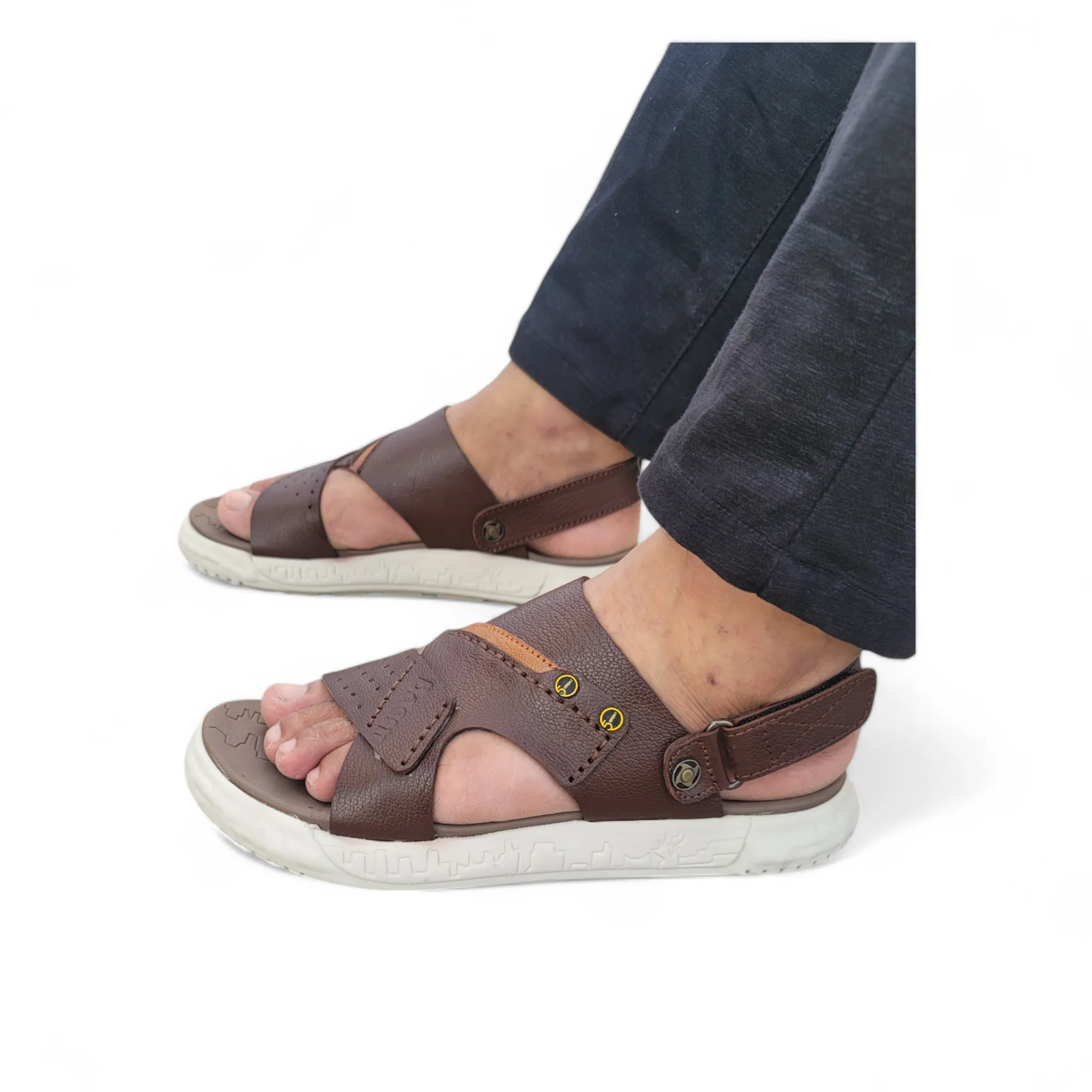 Unique Leather Pailone Sandal- 675 (Chocolate)